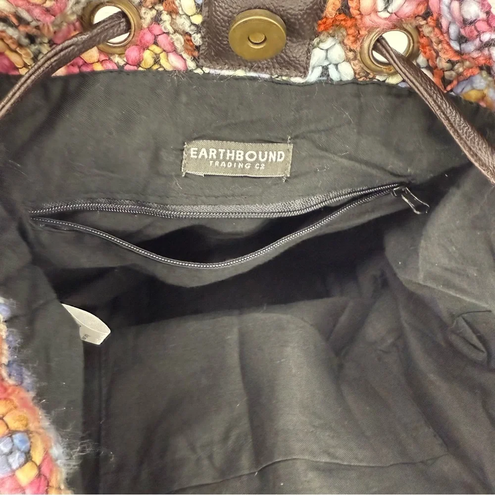 Earthbound Trading Company Boho Shoulder Cinch‎ Bag Woven